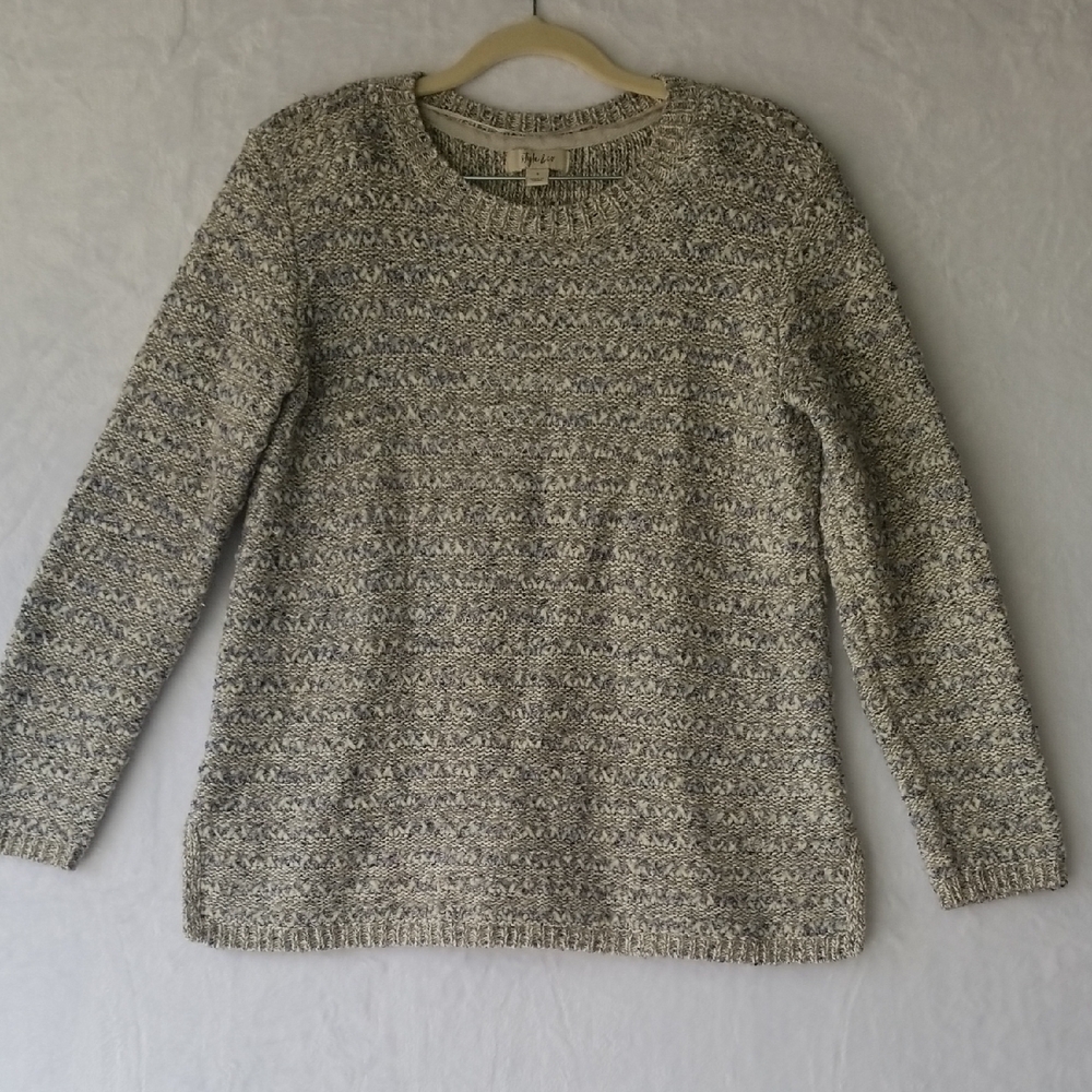 Style & Co Women's Textured Gray Knit Sweater Size S‎